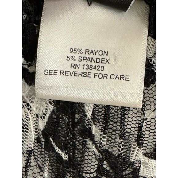 CARLISLE Black and White Lace Stretch Top And Skirt - Picture 9 of 11